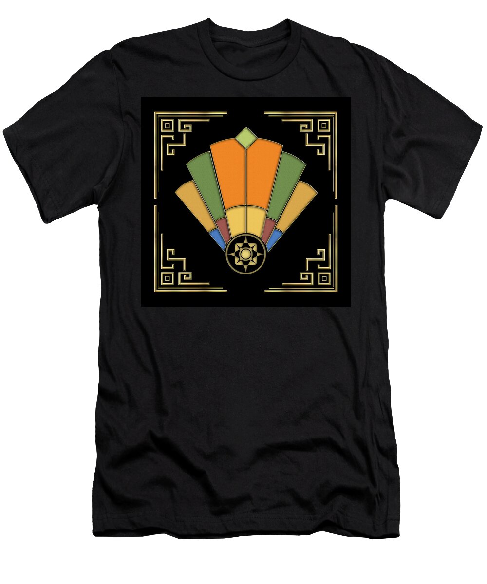 Fan 8 T-Shirt featuring the digital art Fan 8 - Frame 2 - Black by Chuck Staley