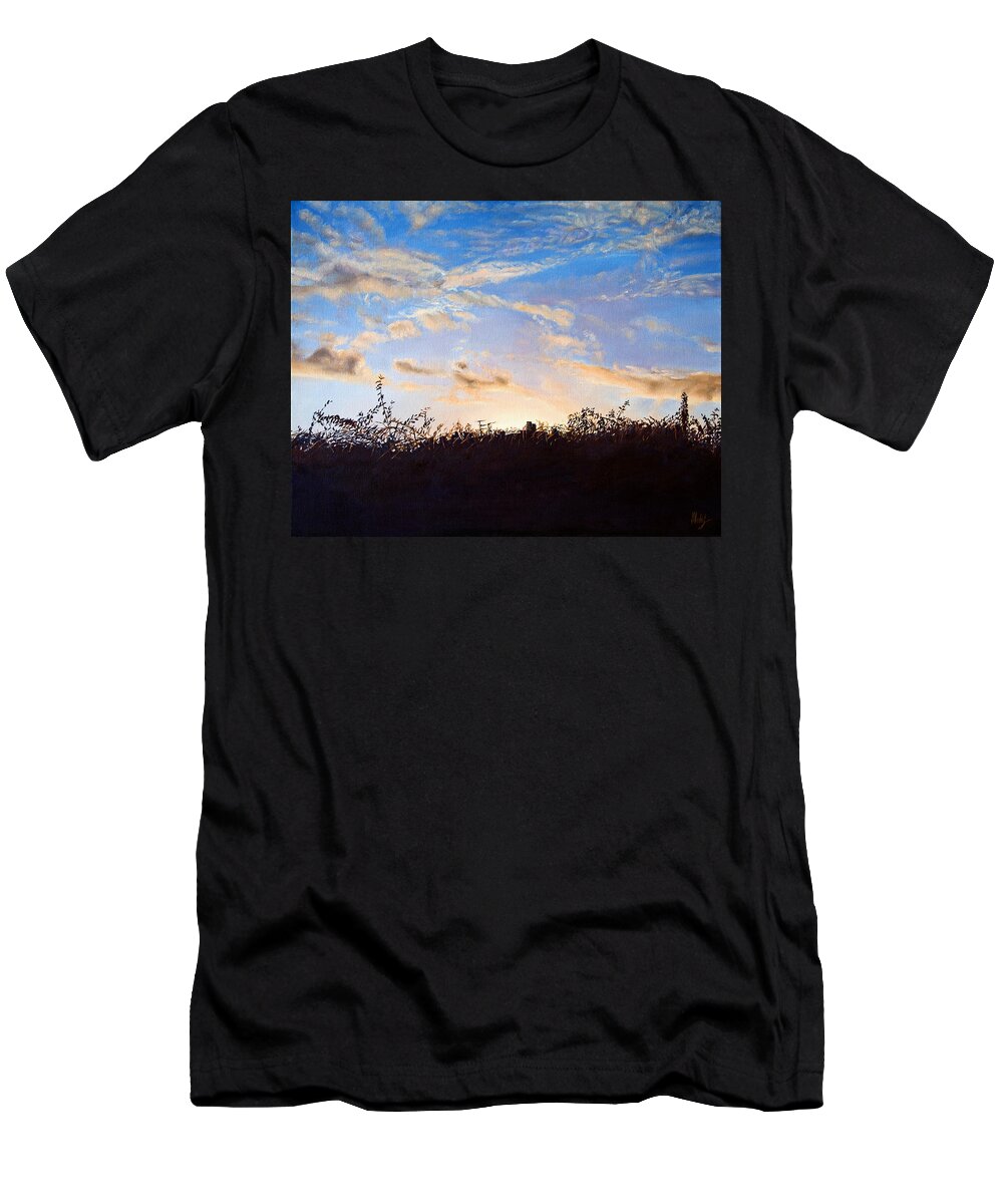 Landscapes T-Shirt featuring the painting Far horizons by Michelangelo Rossi