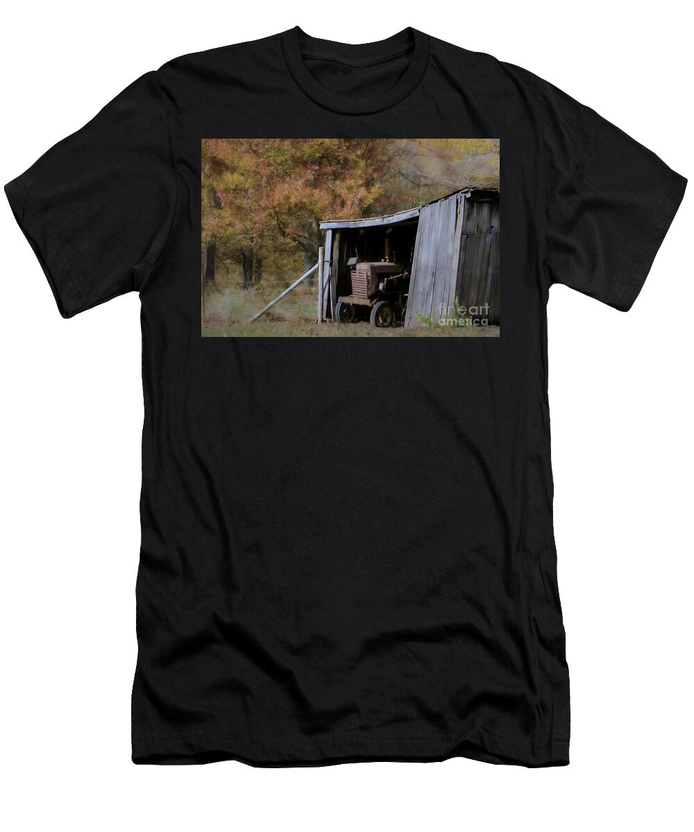 Farmall T-Shirt featuring the photograph Farmall Tucked Away by Benanne Stiens