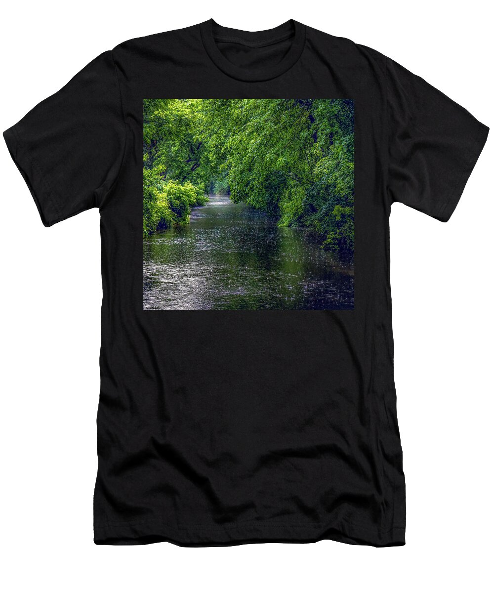  T-Shirt featuring the photograph Feeder Rain by Kendall McKernon