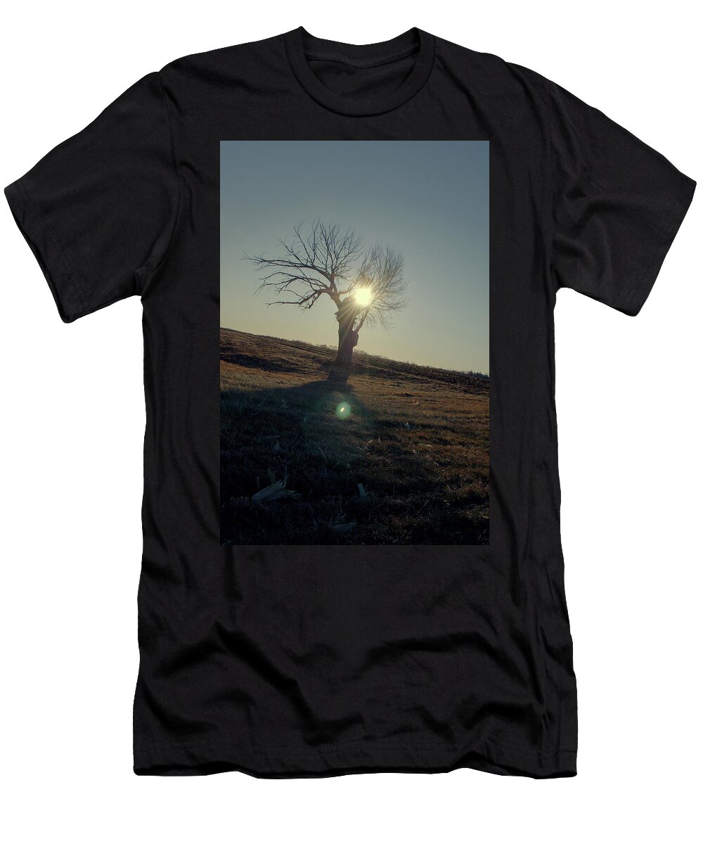Tree T-Shirt featuring the photograph Field and Tree by Troy Stapek