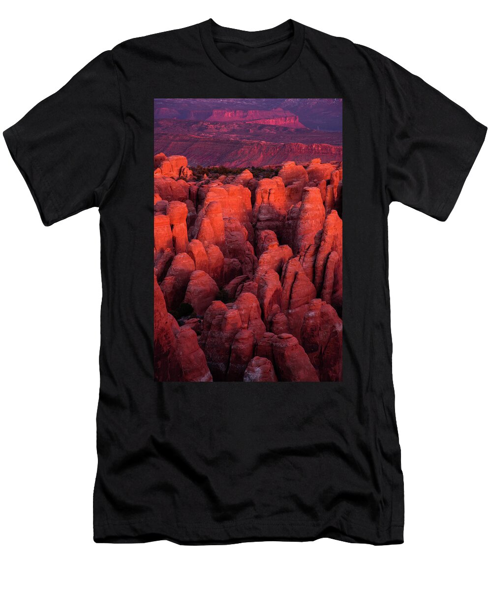 Utah T-Shirt featuring the photograph Fiery Furnace by Dustin LeFevre