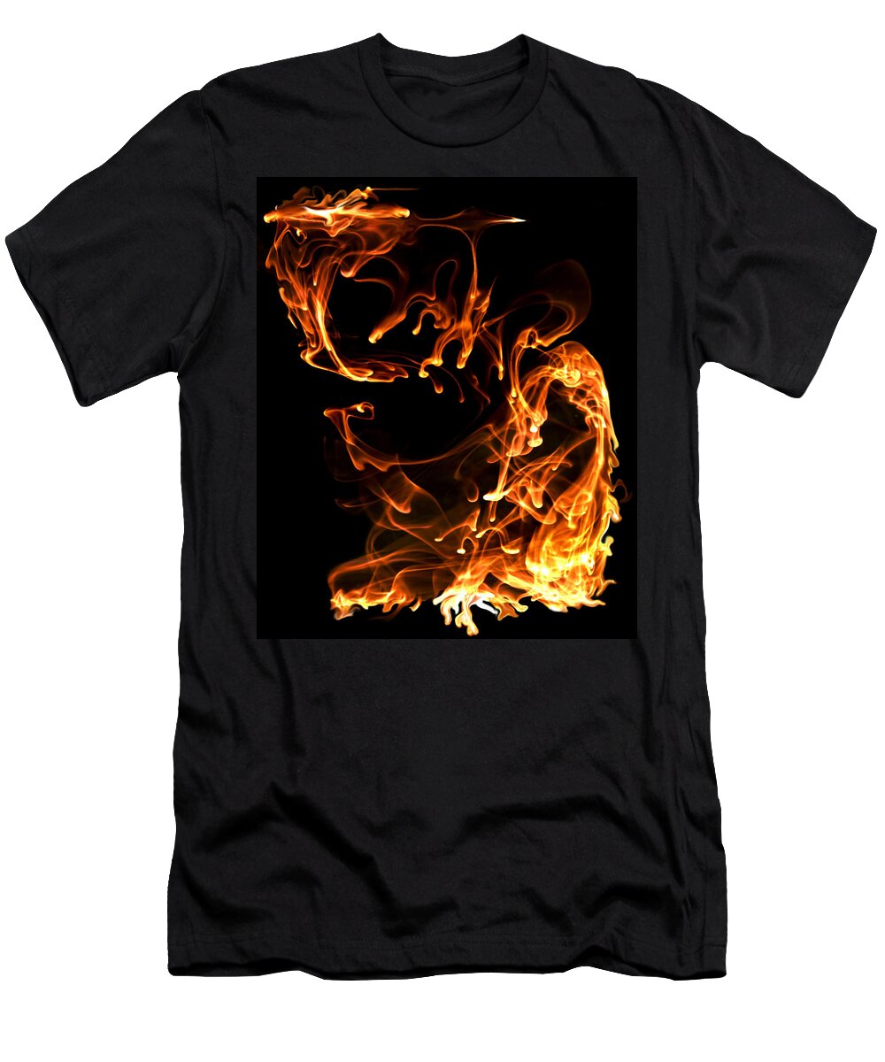 Fire T-Shirt featuring the photograph Fire Drip by Frances Miller