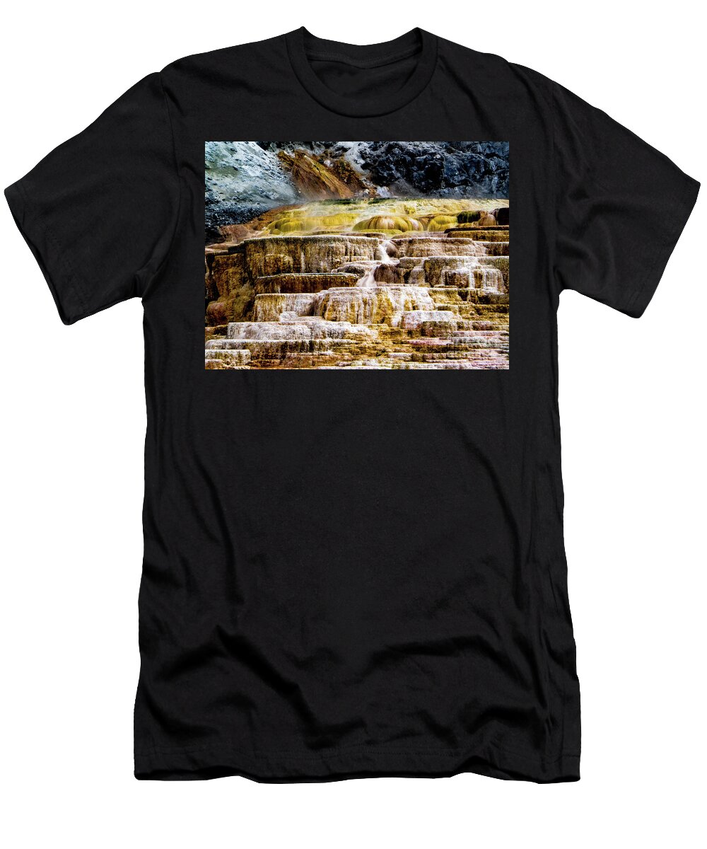 Yellowstone T-Shirt featuring the photograph Hot Spring by Adam Morsa