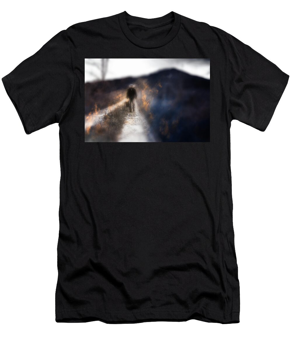 North Carolina T-Shirt featuring the photograph Fire Road by Gray Artus