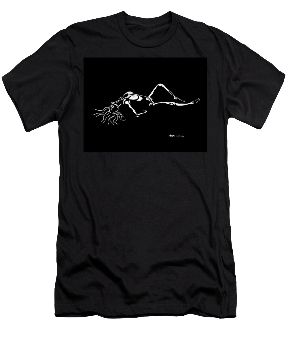  Sex Photographs T-Shirt featuring the drawing First Time by Mayhem Mediums