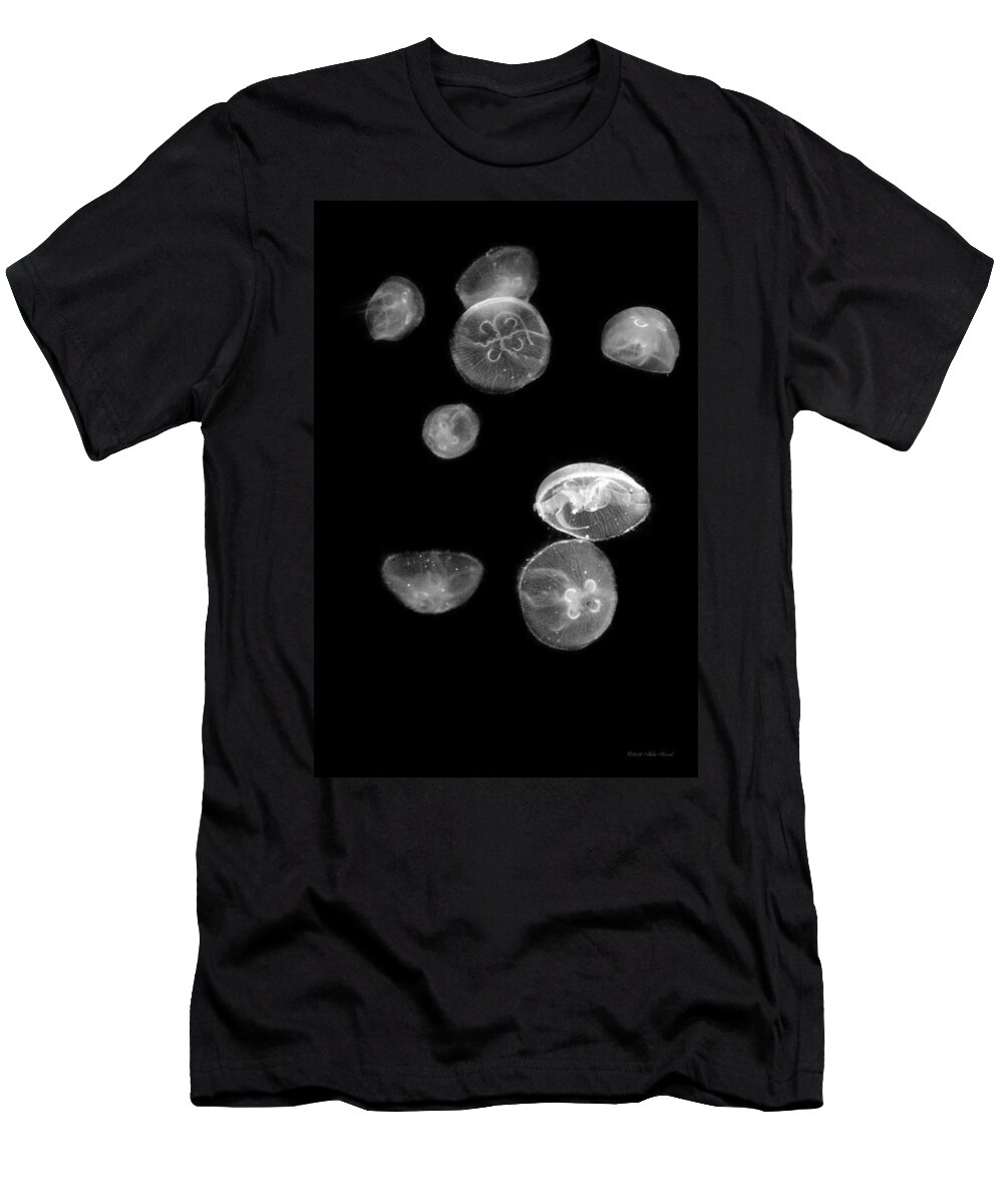Jellies T-Shirt featuring the photograph Fish - Reach for the moon by Mike Savad