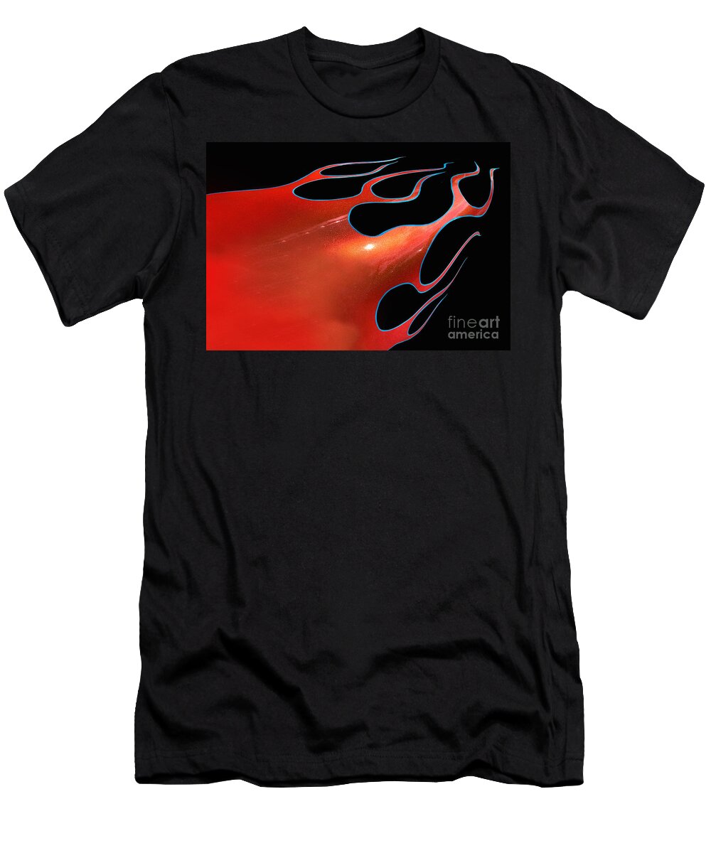Flames T-Shirt featuring the photograph Flames by Arttography LLC