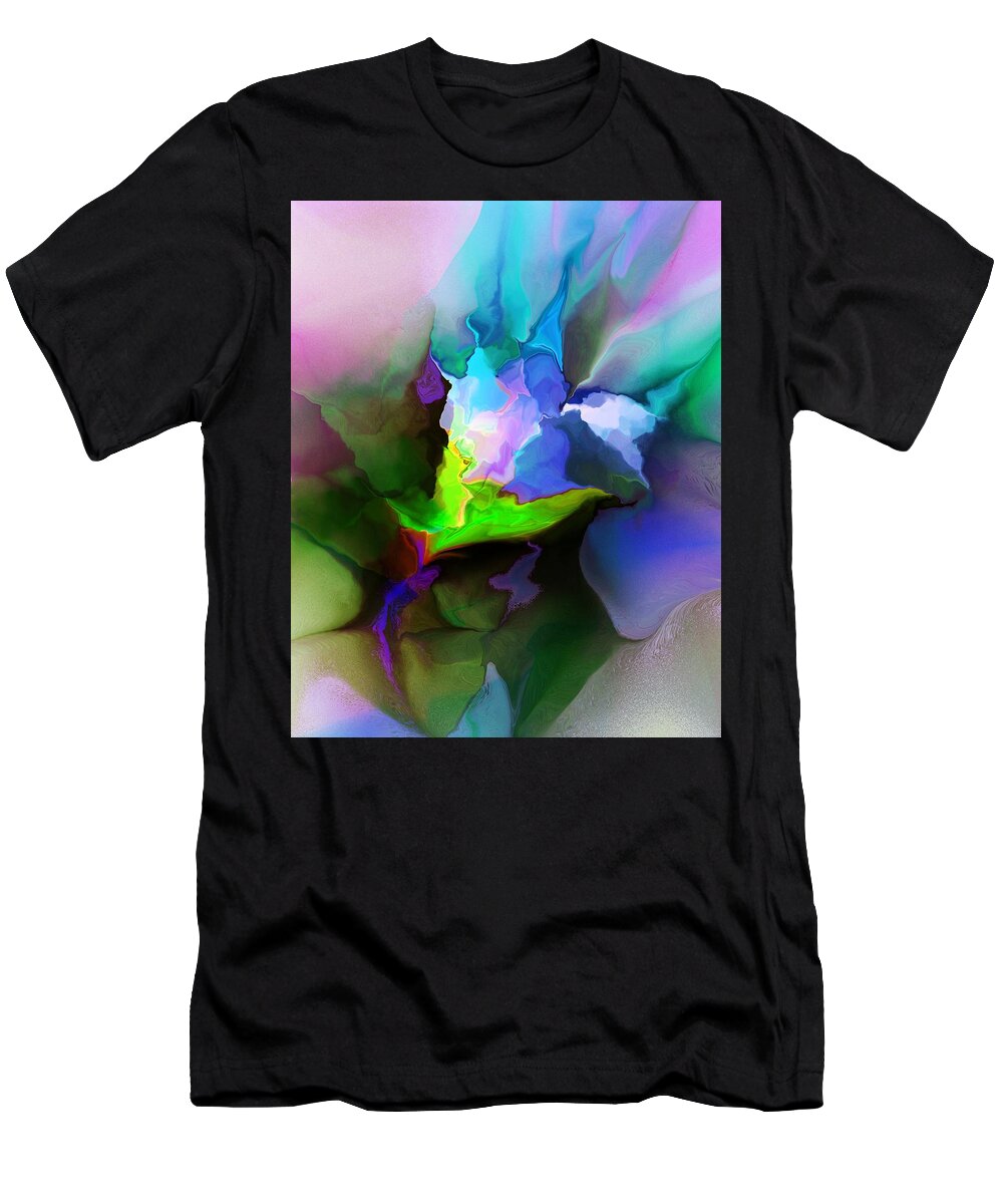 Fine Art T-Shirt featuring the digital art Fleur-de-abstraction by David Lane
