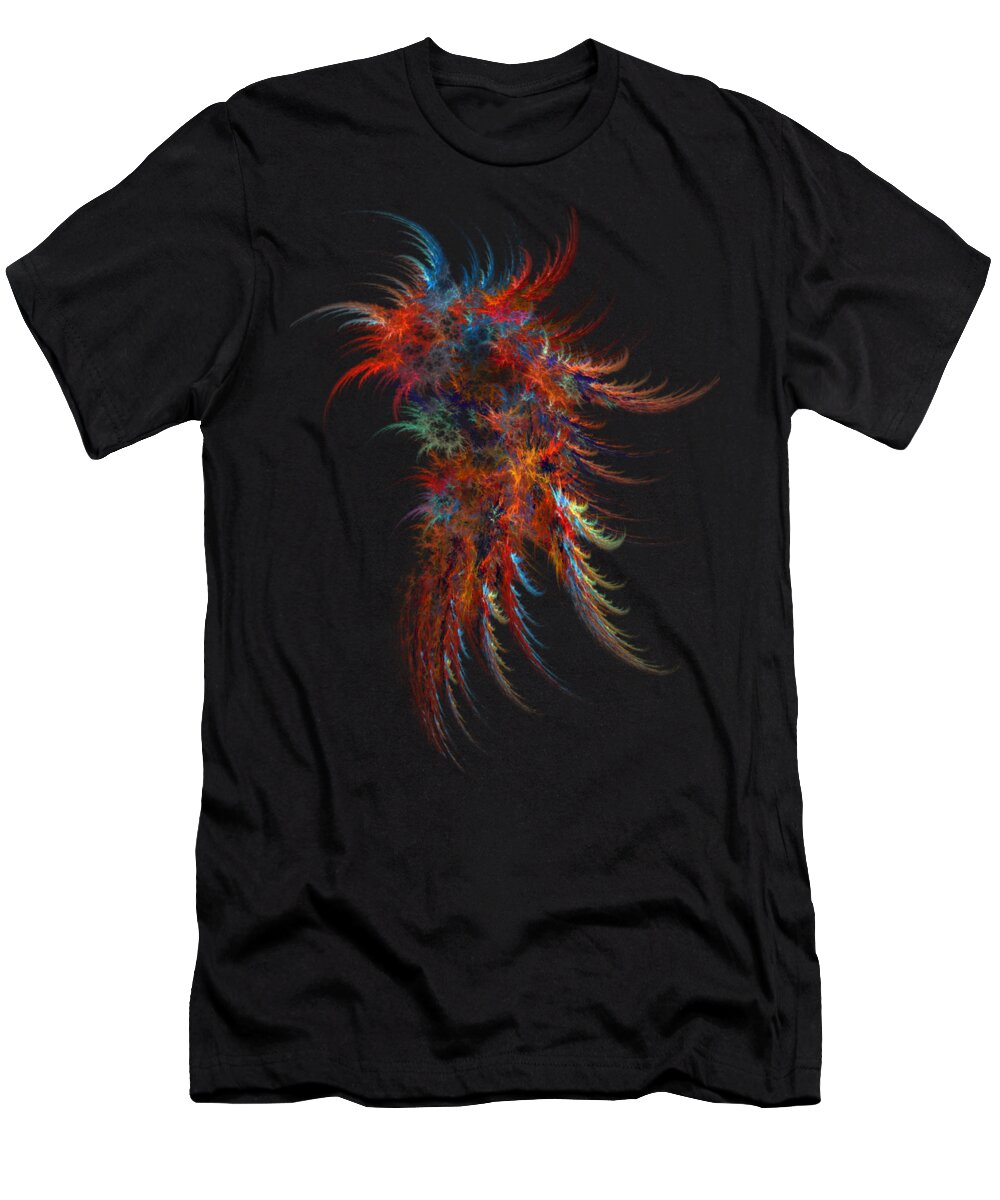 Floral T-Shirt featuring the digital art Floral abstract art by Justyna Jaszke JBJart