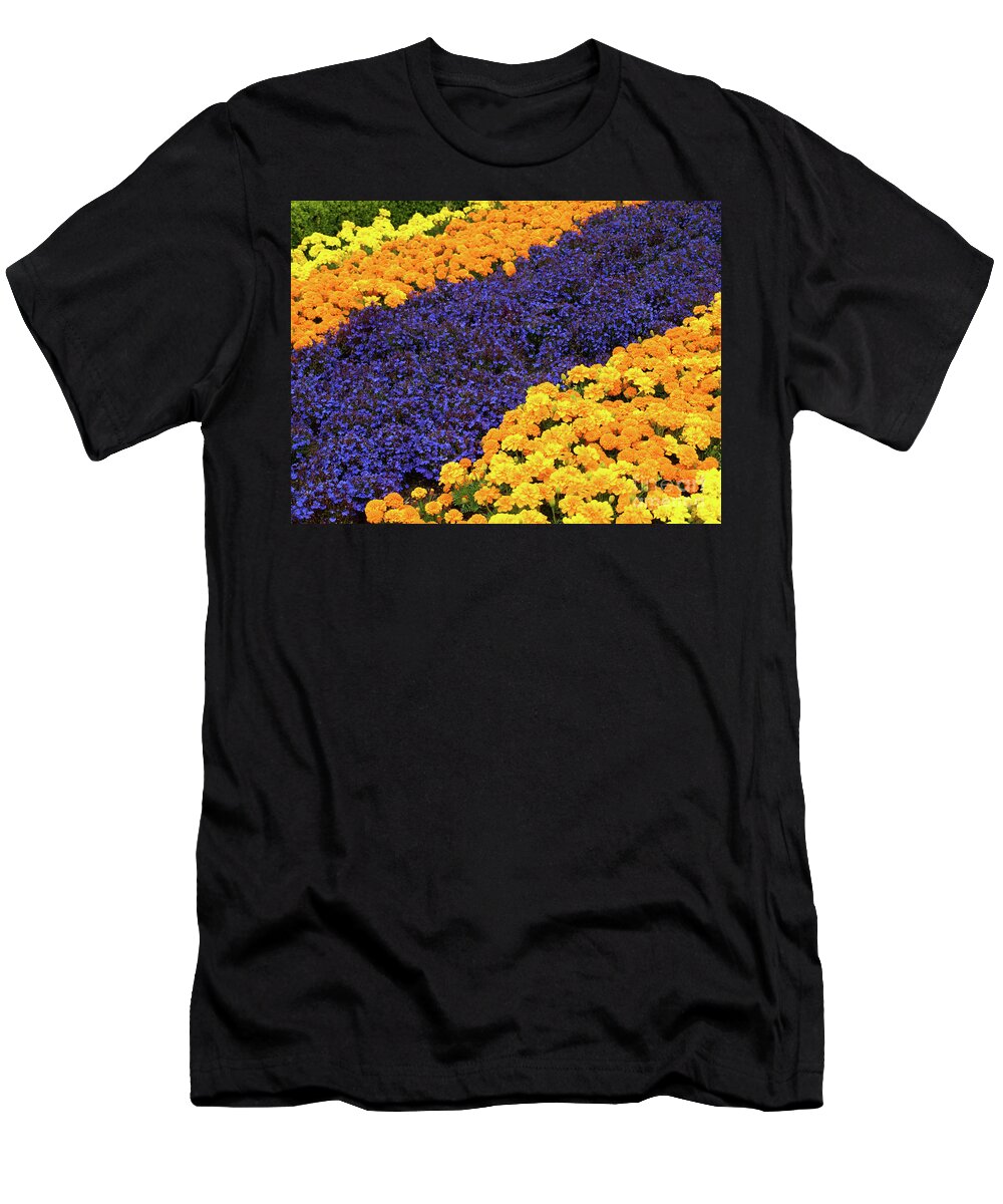 Gold T-Shirt featuring the photograph Floral Carpet by Jacklyn Duryea Fraizer