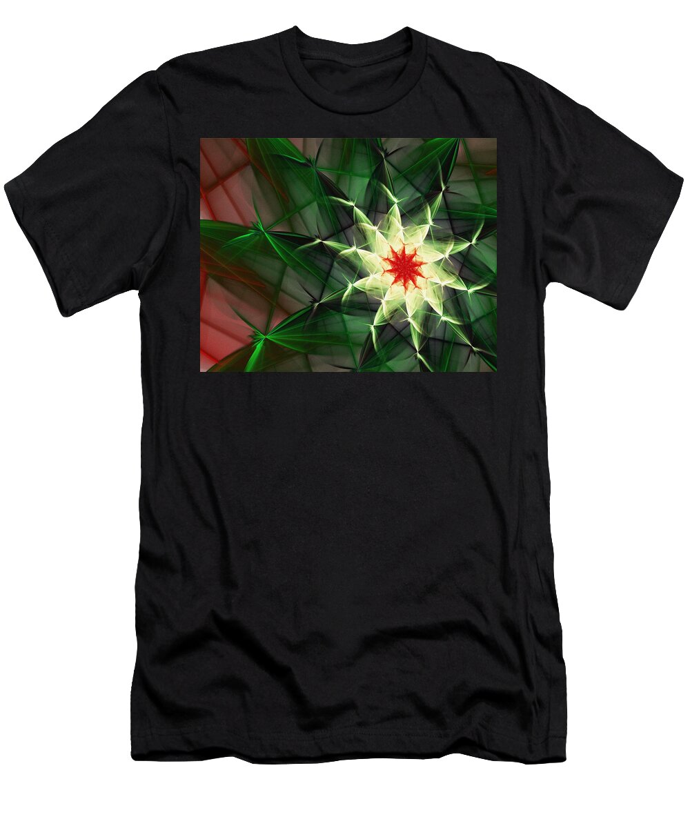Digital Painting T-Shirt featuring the digital art Floral Expressions 4 by David Lane
