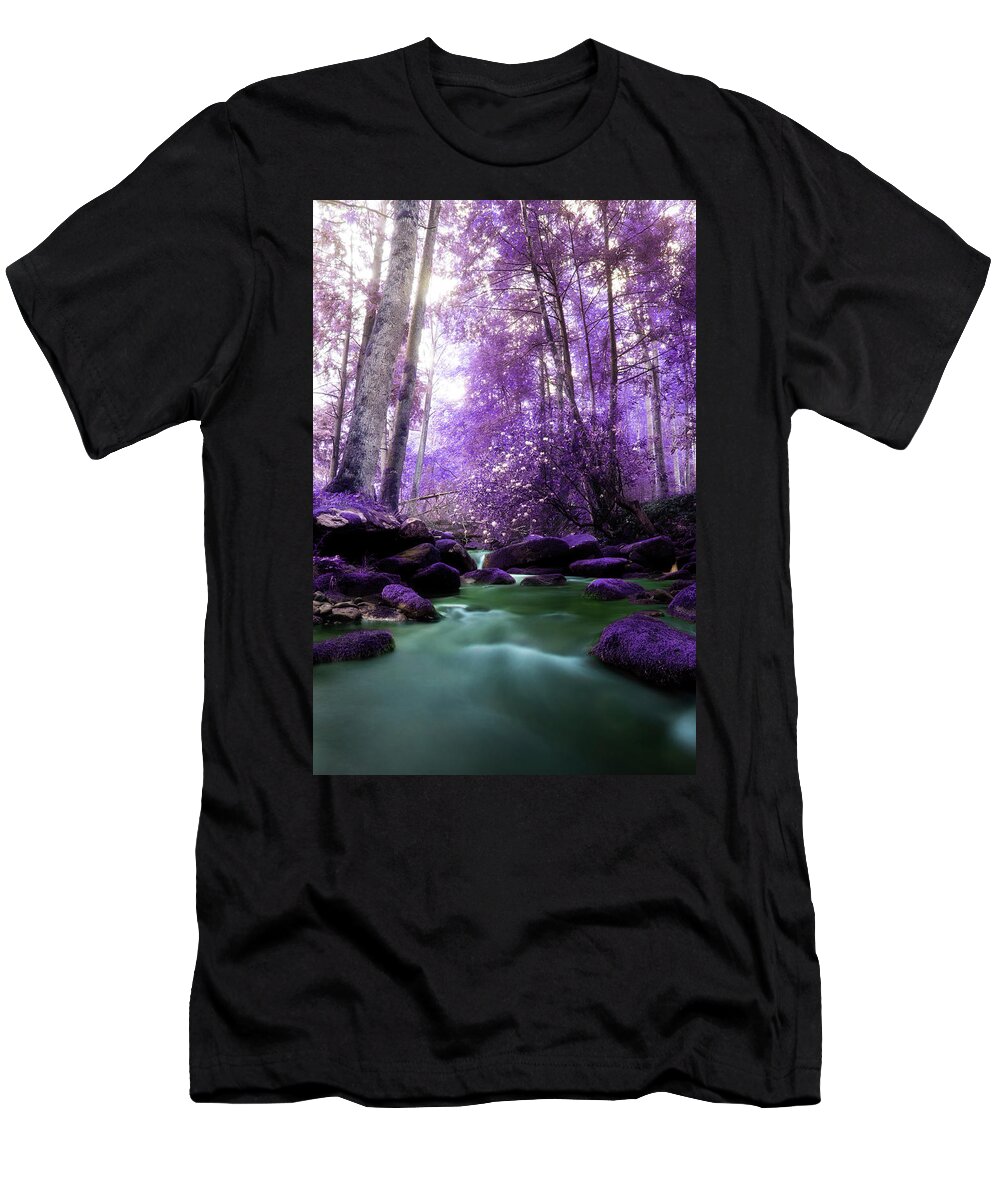 River T-Shirt featuring the photograph Flowing Dreams by Mike Eingle