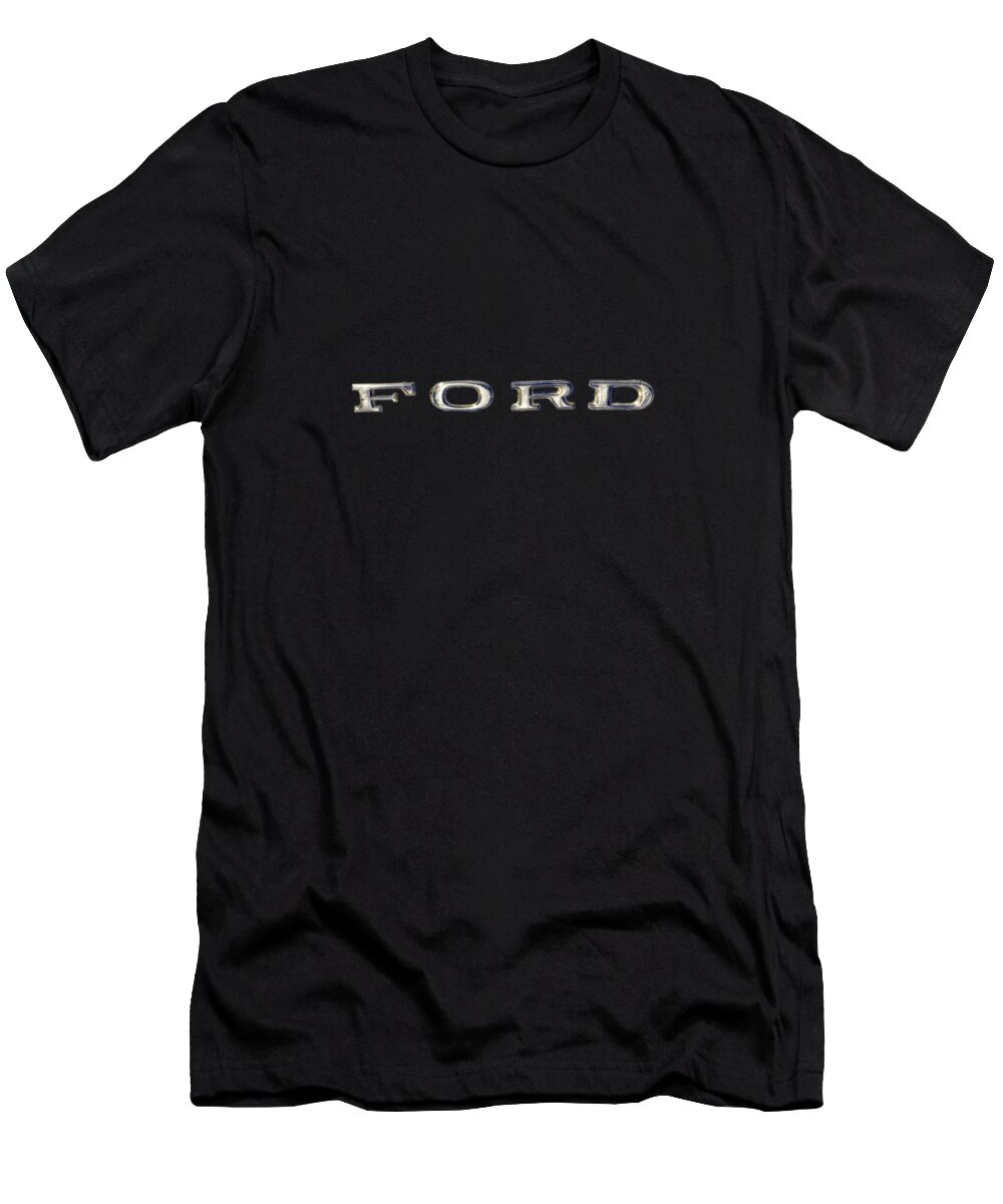 Automotive T-Shirt featuring the photograph FORD Emblem by YoPedro