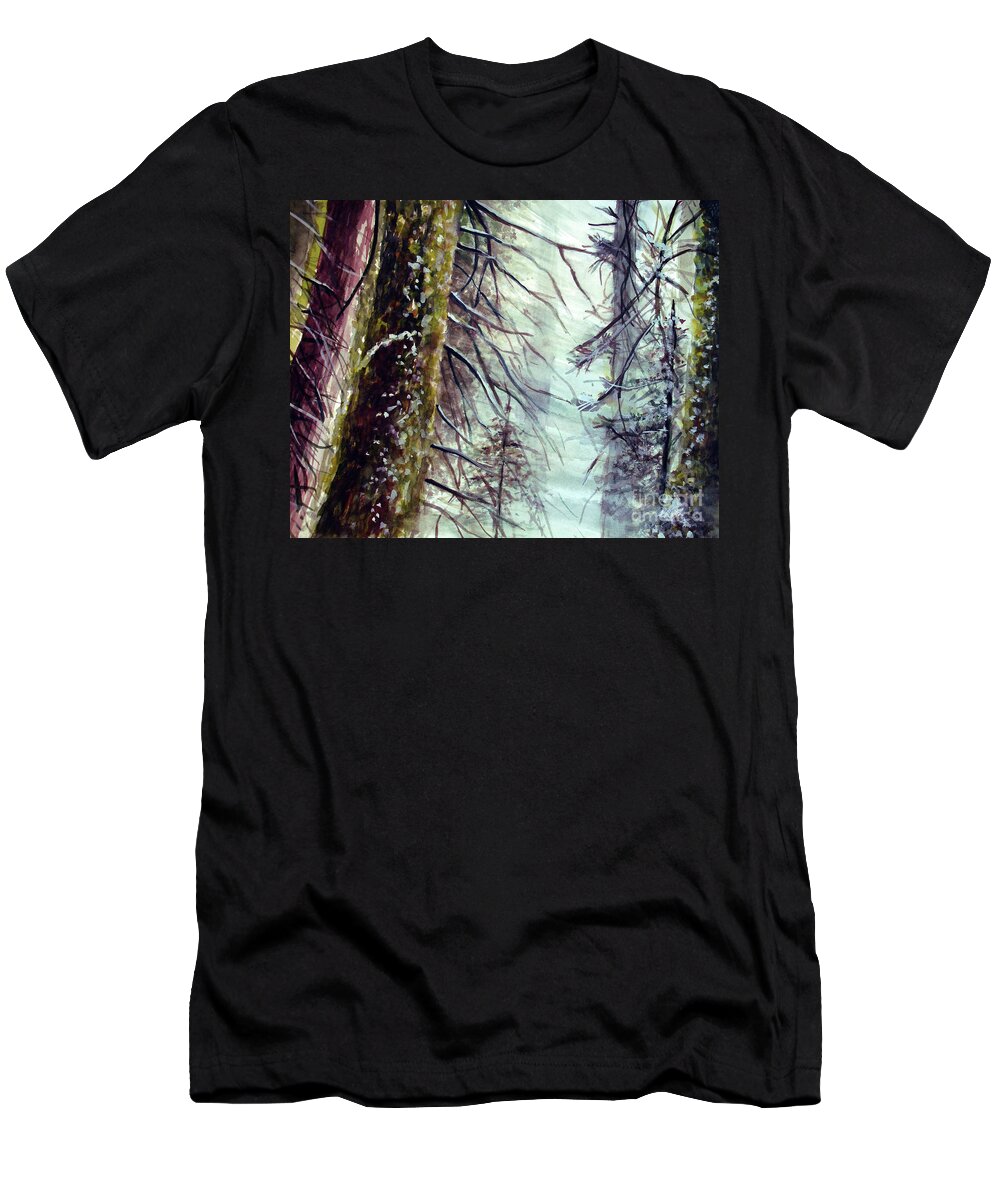Forest T-Shirt featuring the painting Forest Talk by Allison Ashton