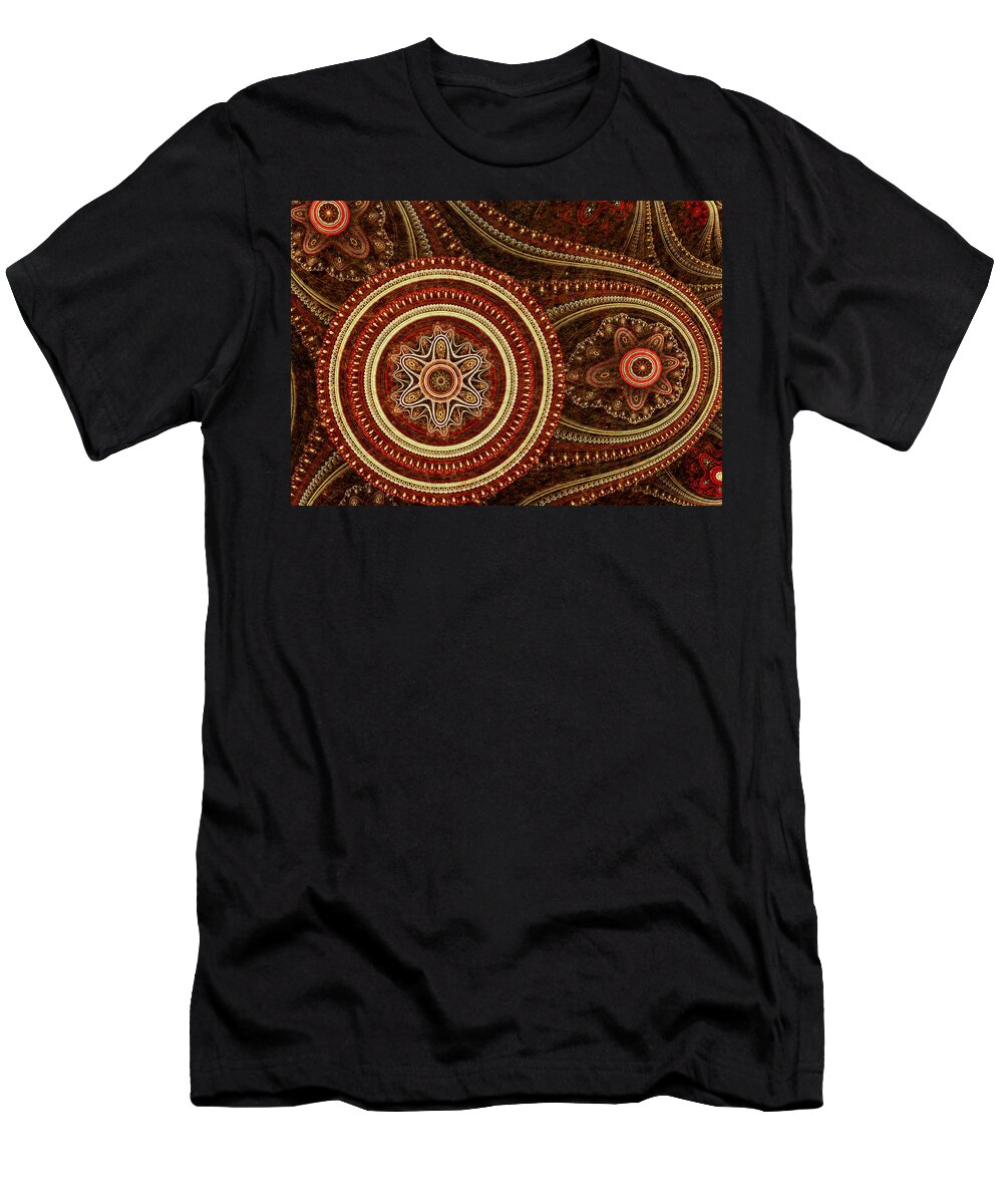 Abstract T-Shirt featuring the digital art Fractal Engine by Martin Capek