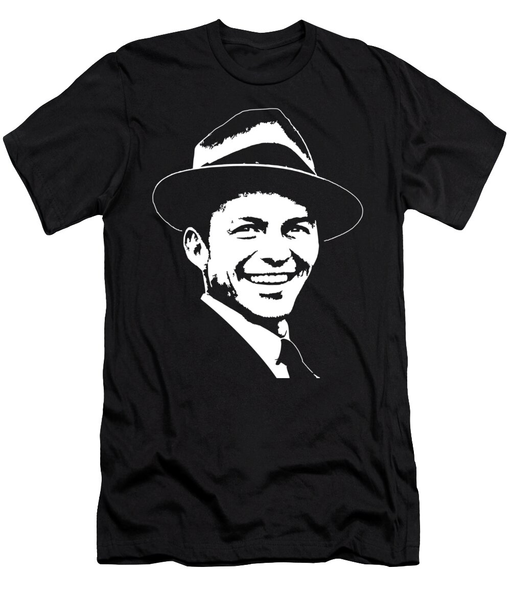 Sinatra T-Shirt featuring the digital art Frank Sinatra Pop Art by Filip Schpindel