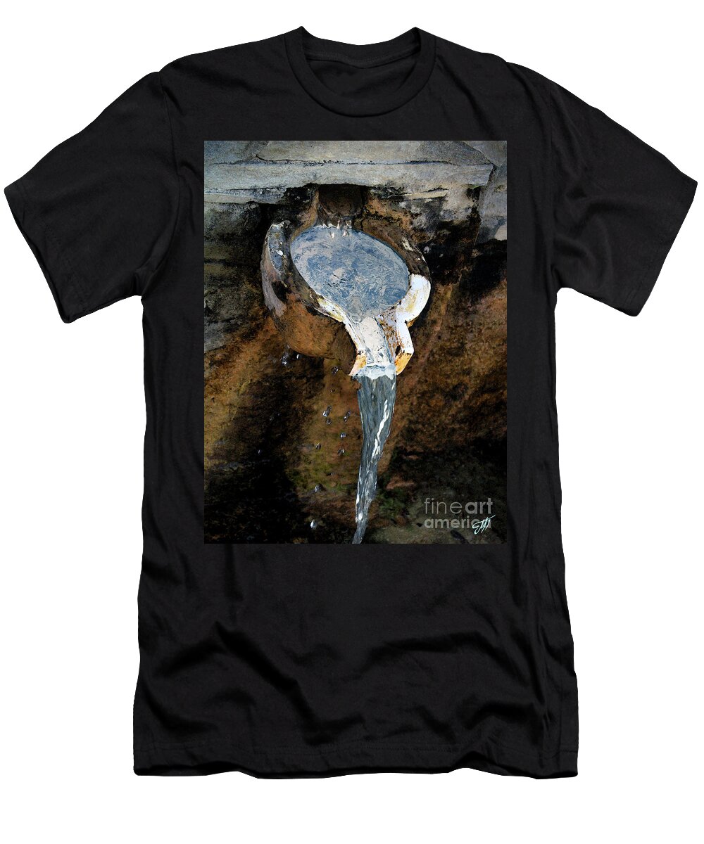 Fountain T-Shirt featuring the photograph Fresh by Art by Magdalene