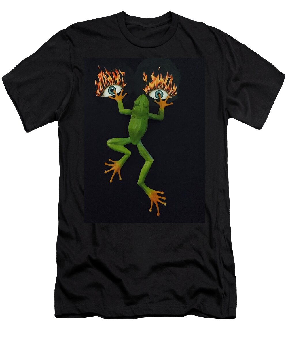 Frog T-Shirt featuring the photograph Frog Face by Douglas Fromm