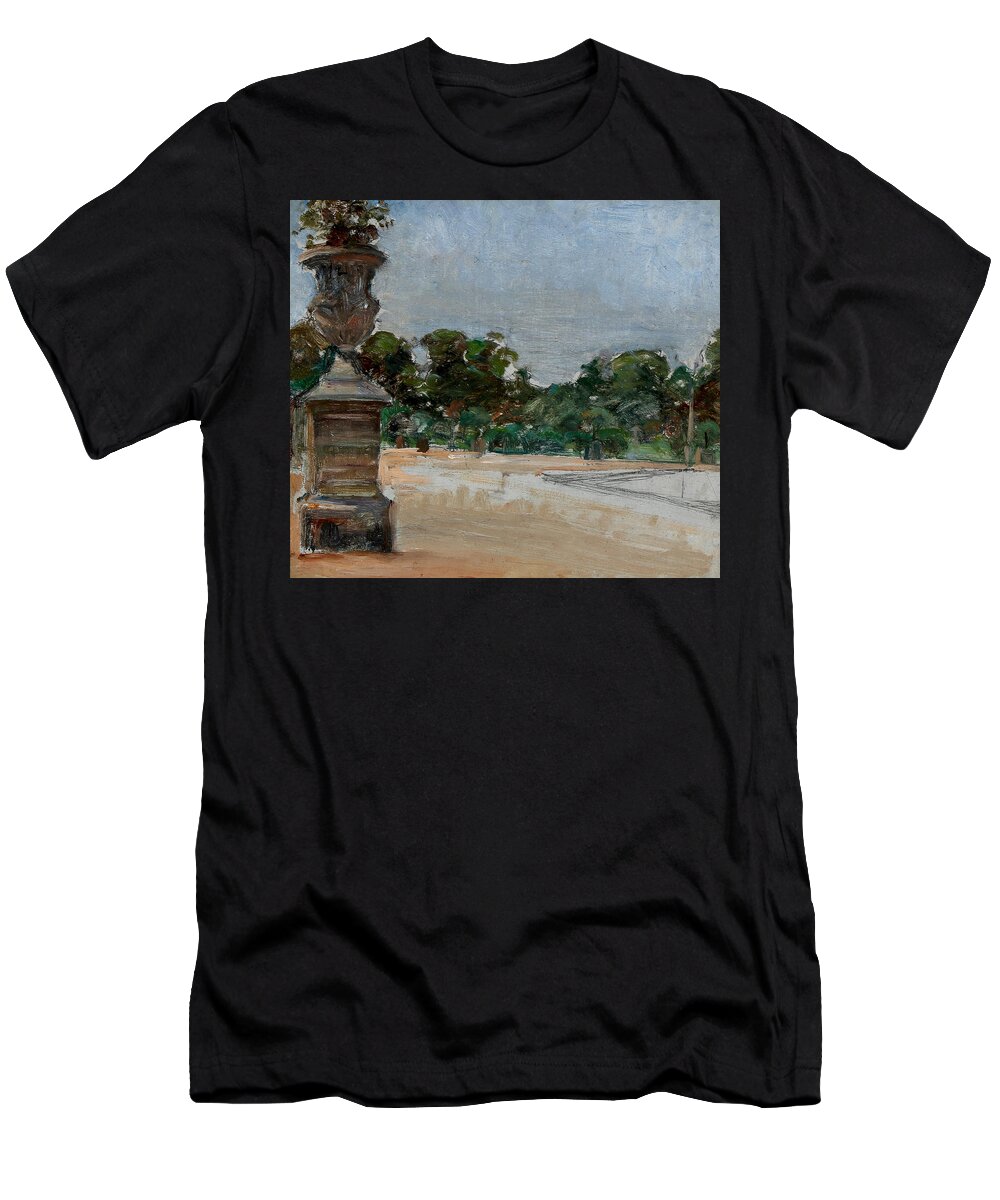 19th Century Art T-Shirt featuring the painting From the Tuileries Garden in Paris by Albert Gottschalk