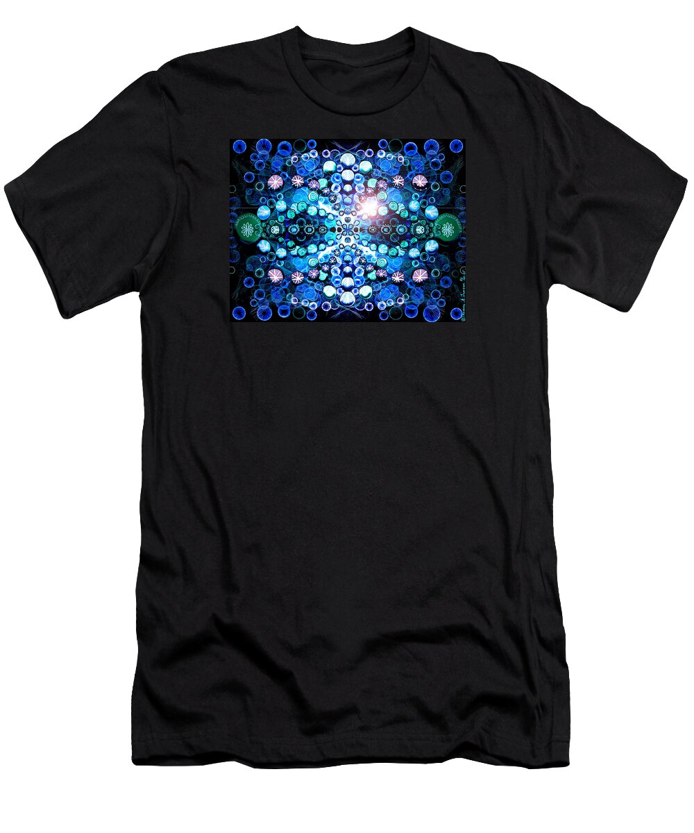 Psychedelic T-Shirt featuring the painting Frost sky by ThomasE Jensen