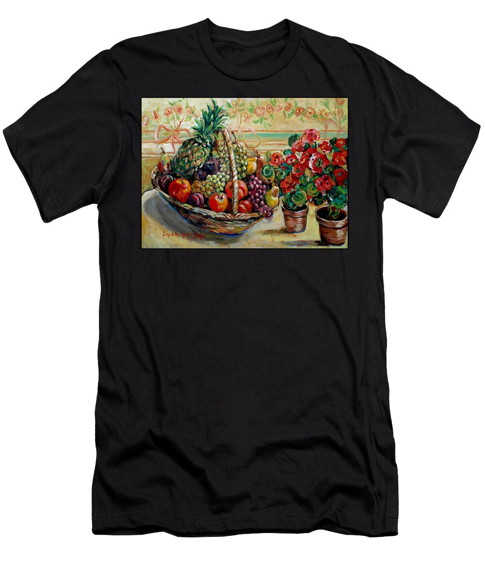 Fruit T-Shirt featuring the painting Fruit Basket by Ingrid Dohm