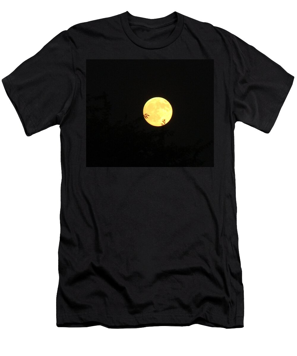 Full Moon T-Shirt featuring the photograph Full Moon August 2008 by Liz Vernand