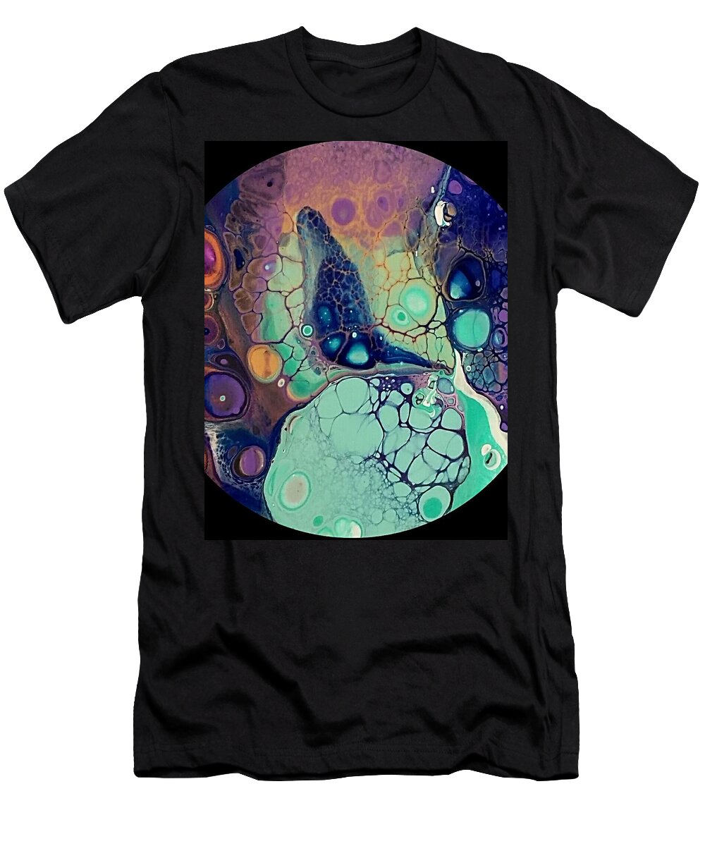 Galaxy T-Shirt featuring the painting Galaxy Butterfly by Alexis King-Glandon