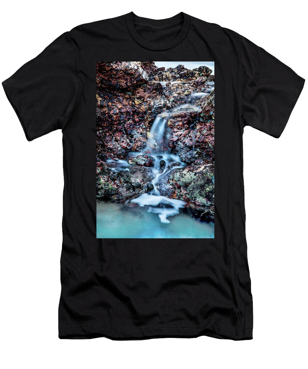 Australian Beaches T-Shirt featuring the photograph Gemstone Falls by Az Jackson
