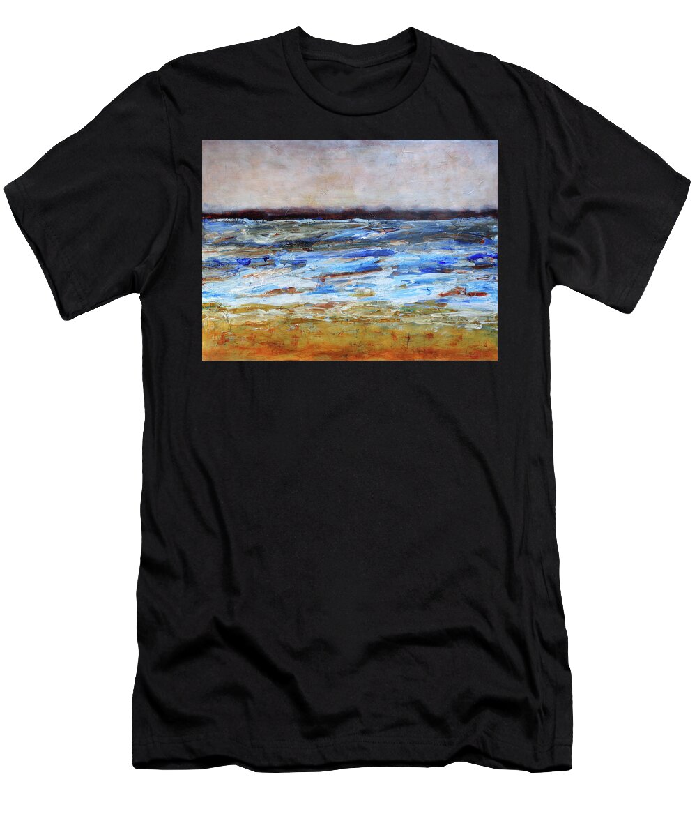 Abstract T-Shirt featuring the painting Generations Abstract Landscape by Karla Beatty