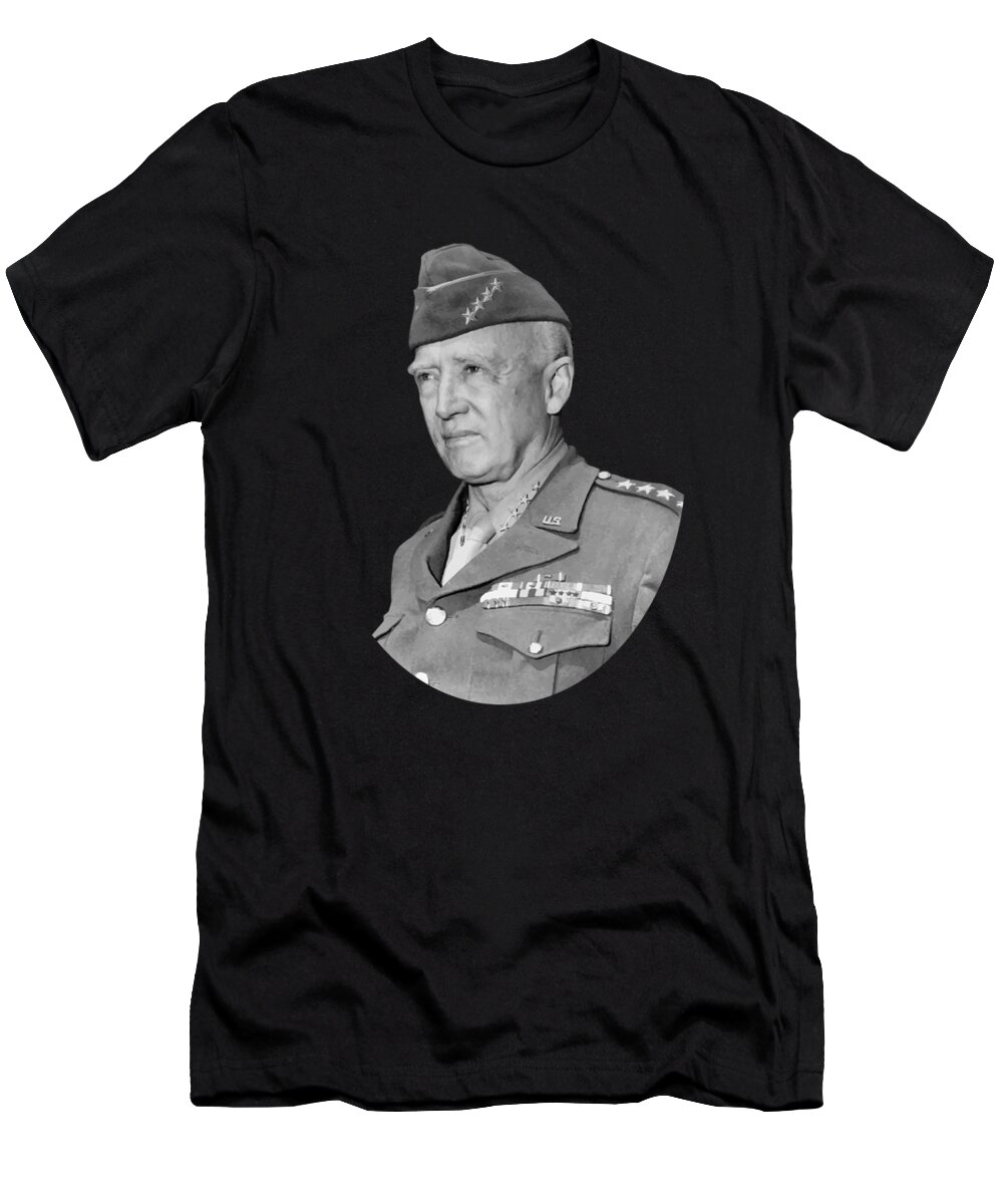 General Patton T-Shirt featuring the painting George S. Patton by War Is Hell Store