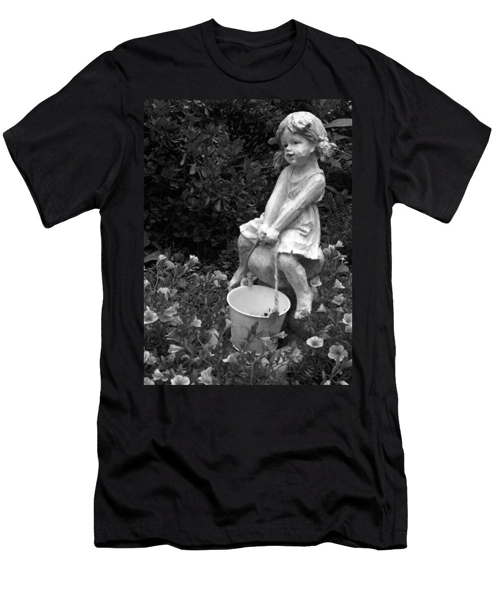 Girl T-Shirt featuring the photograph Girl On A Mushroom by Sandi OReilly