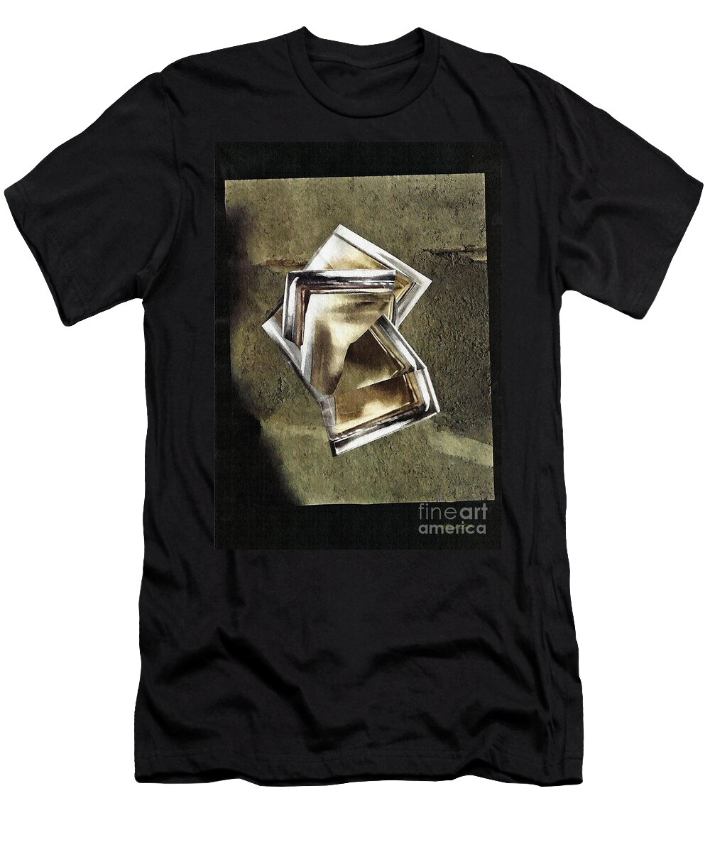 Glass T-Shirt featuring the mixed media Glass Sculpture by Sarah Loft
