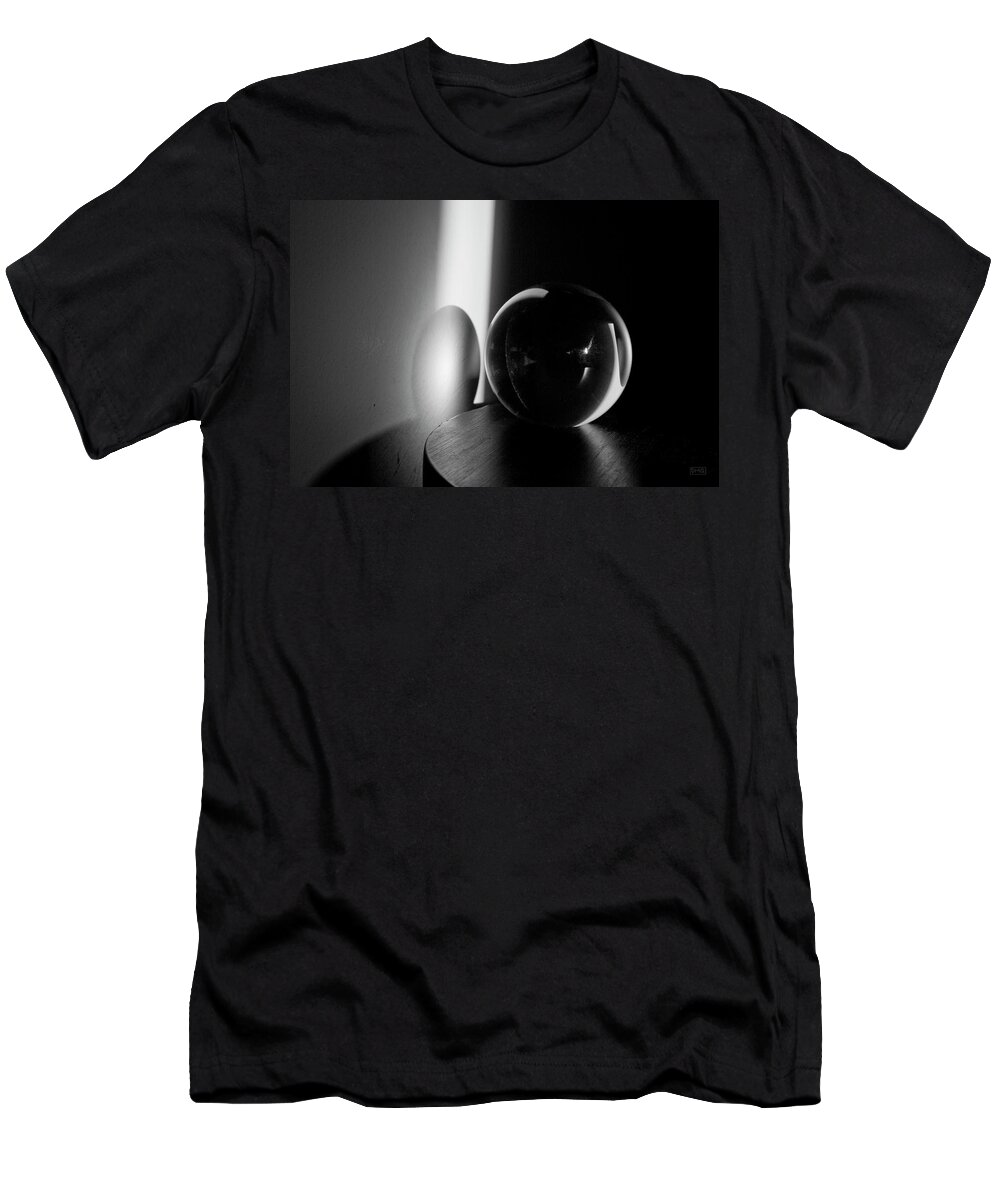 Glass T-Shirt featuring the photograph Glass Sphere in Light and Shadow by David Gordon