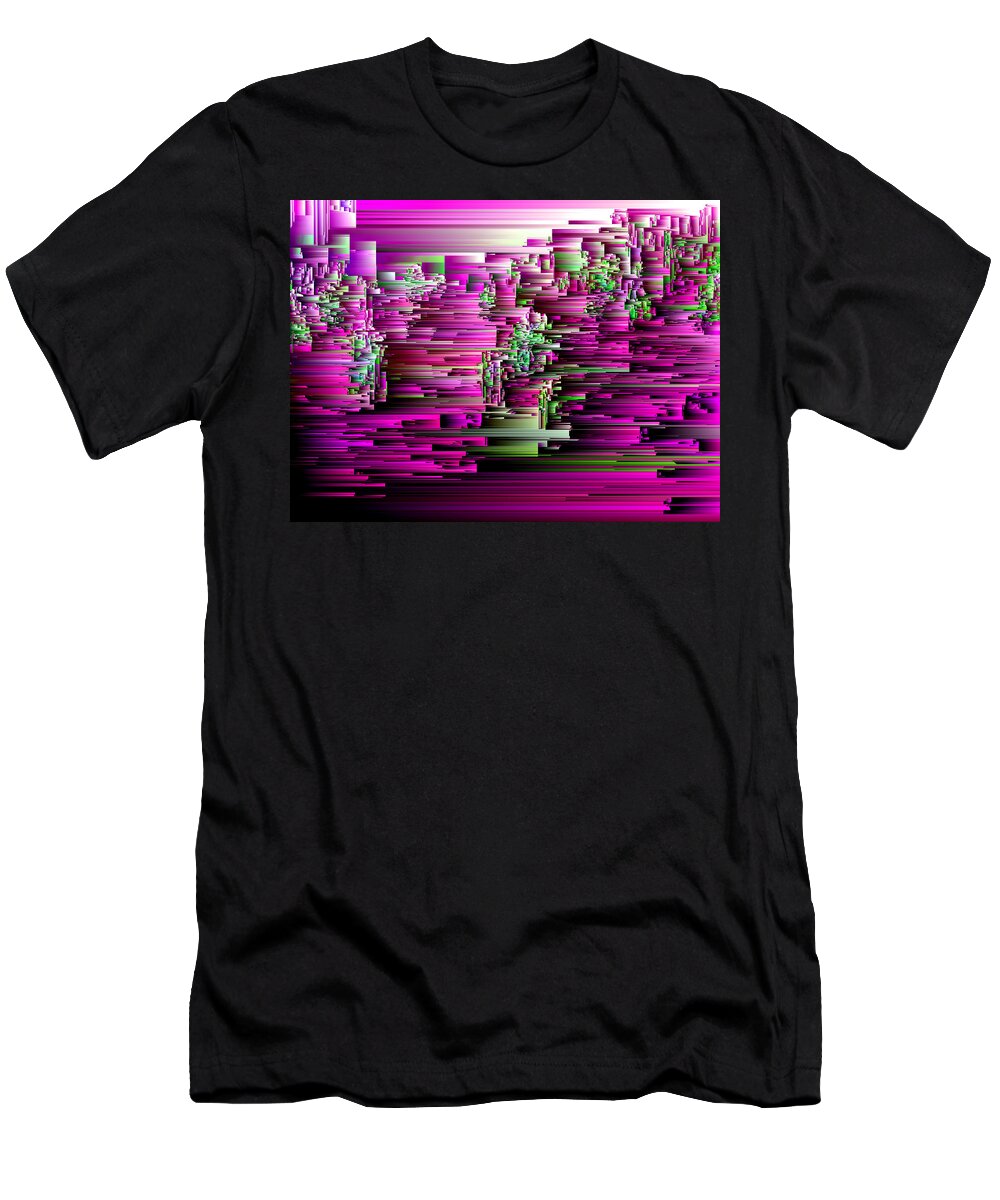 Glitch T-Shirt featuring the digital art Glitchtastic - Pixel Art by Jennifer Walsh