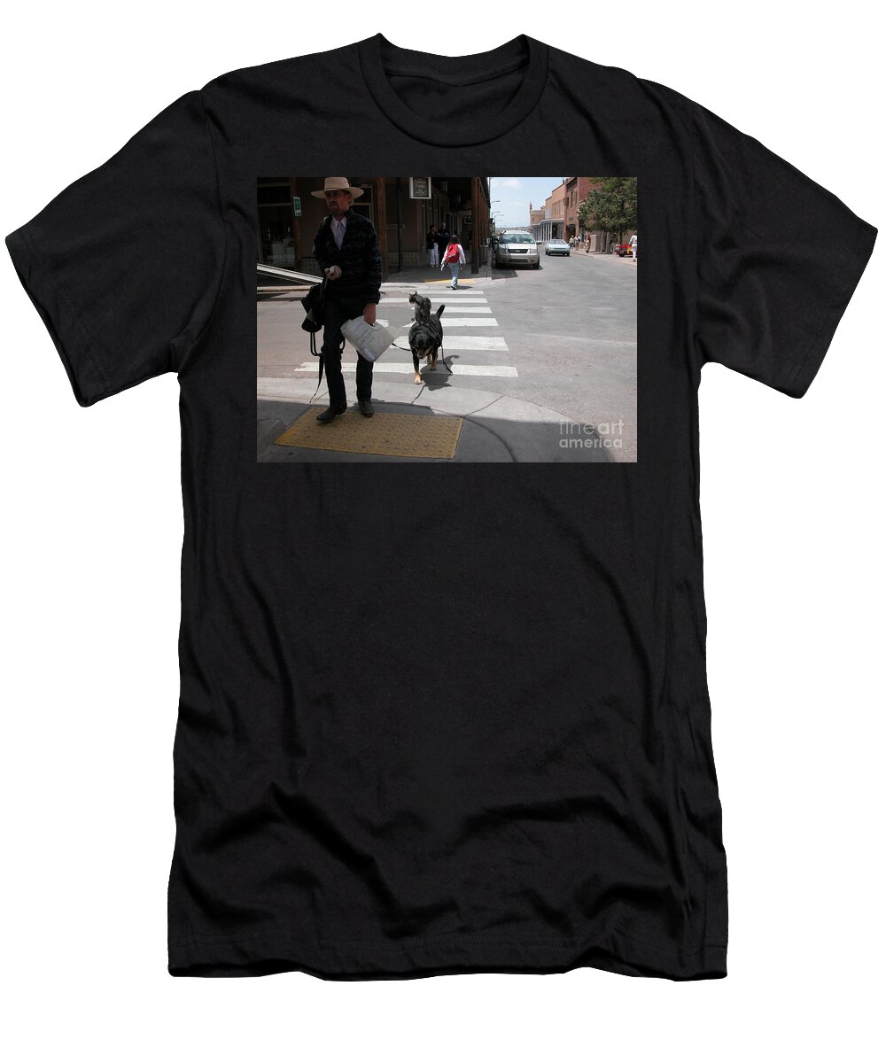Dogs T-Shirt featuring the photograph Going to Work by Jim Goodman
