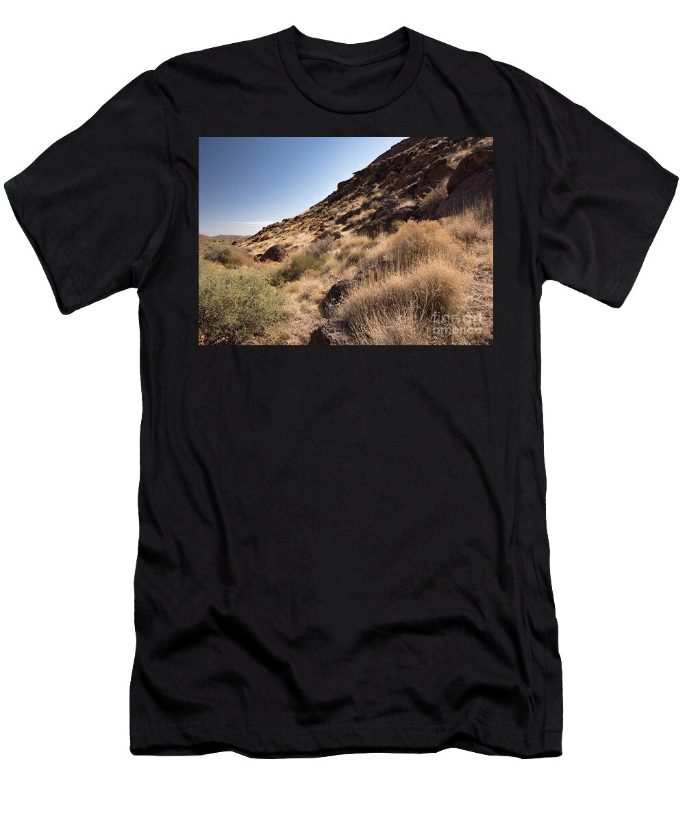 Fall T-Shirt featuring the photograph Golden Mojave Afternoon by Jeff Hubbard