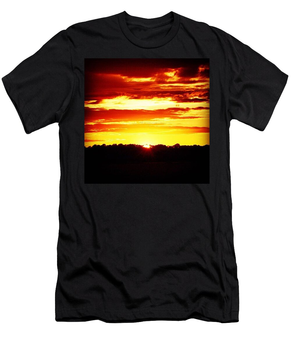 Beautiful T-Shirt featuring the photograph Good Bye Sun Come Back Tomorrow Im Off by Richard Atkin