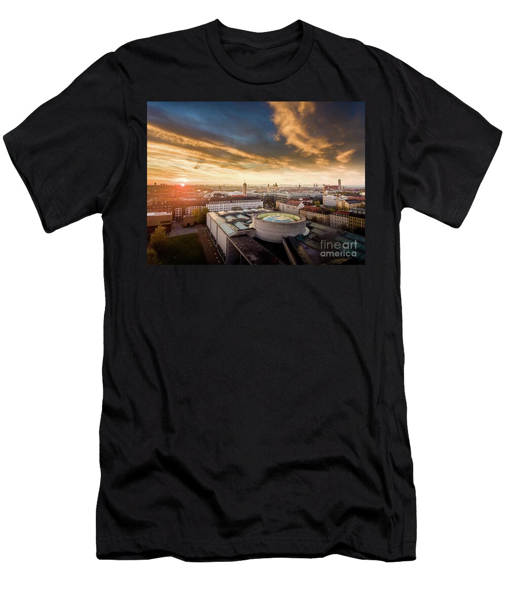 Bavaria T-Shirt featuring the photograph Good morning Munich by Hannes Cmarits