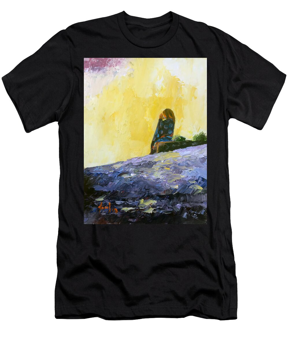 Bahamas T-Shirt featuring the painting Good Morning Sun by Josef Kelly