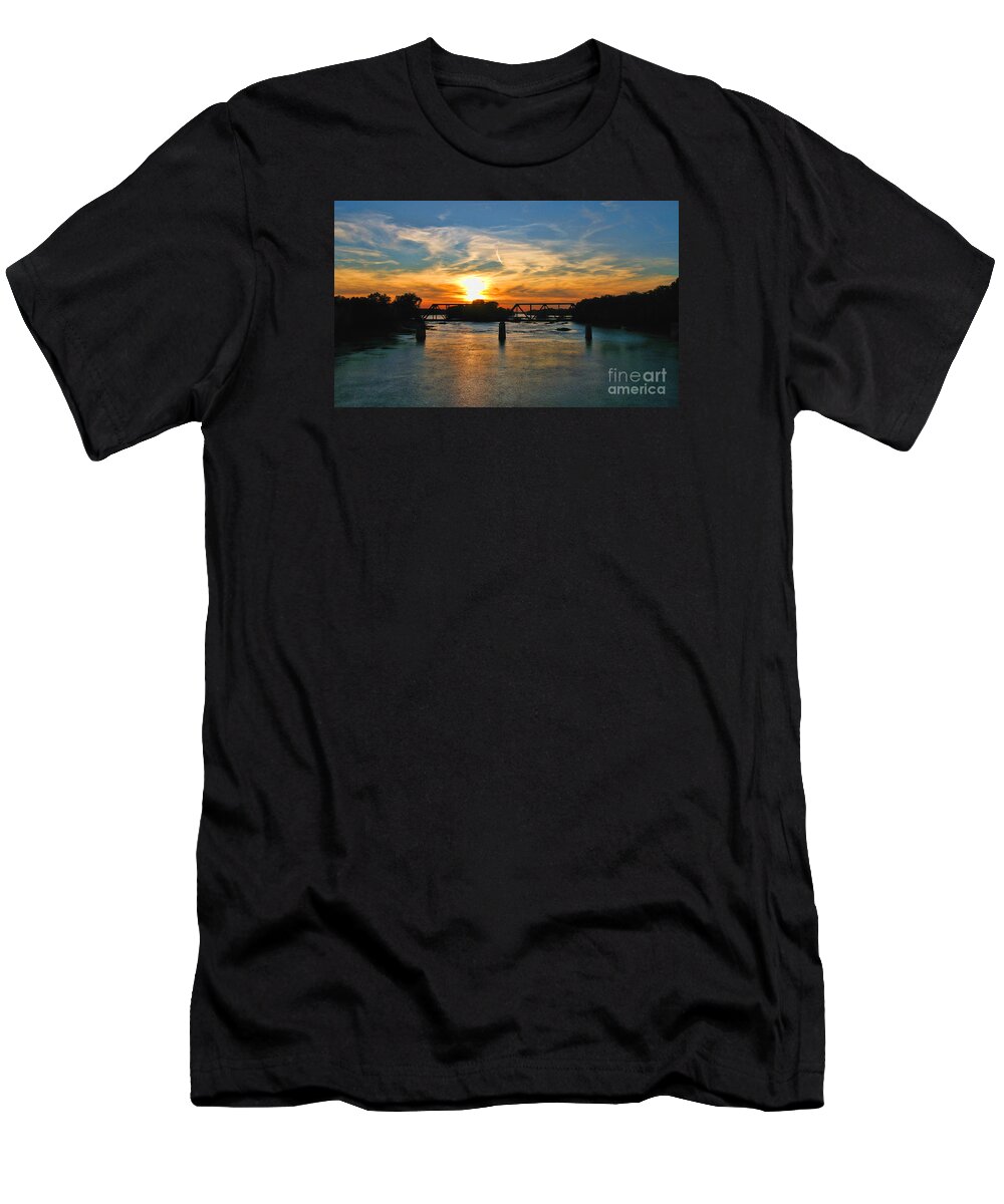 Grand Rapids Ohio T-Shirt featuring the photograph Grand Rapids Sunset 9750 by Jack Schultz