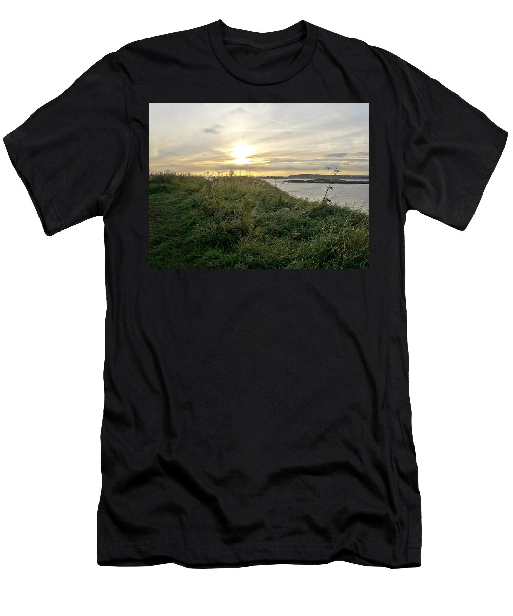 Setting Sun T-Shirt featuring the photograph Grass vs Stems by Elena Perelman