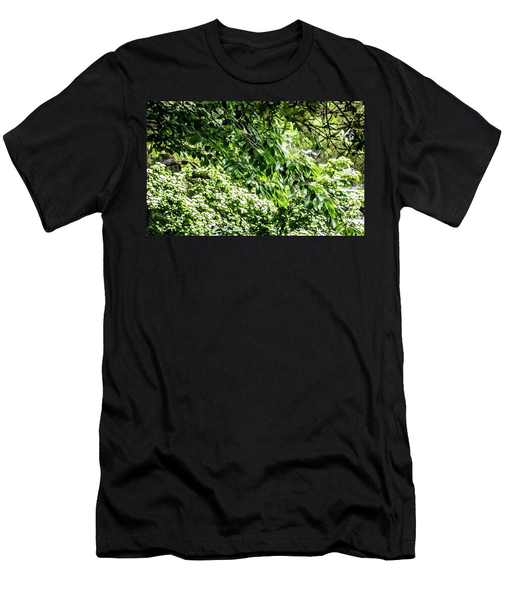 Leaves T-Shirt featuring the digital art Green Leaves by Ed Stines