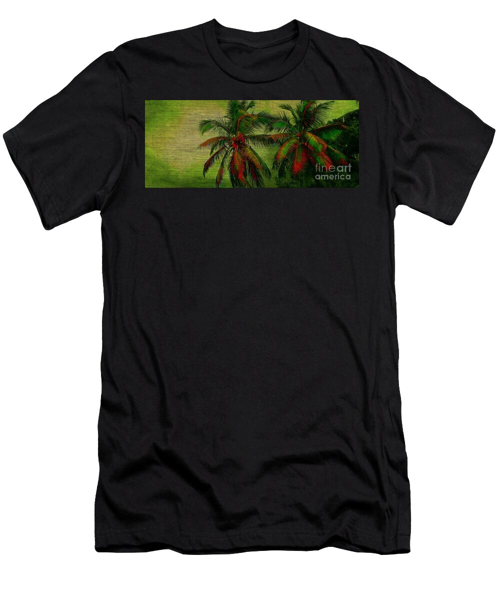 Palm T-Shirt featuring the photograph Green Palms by Perry Webster