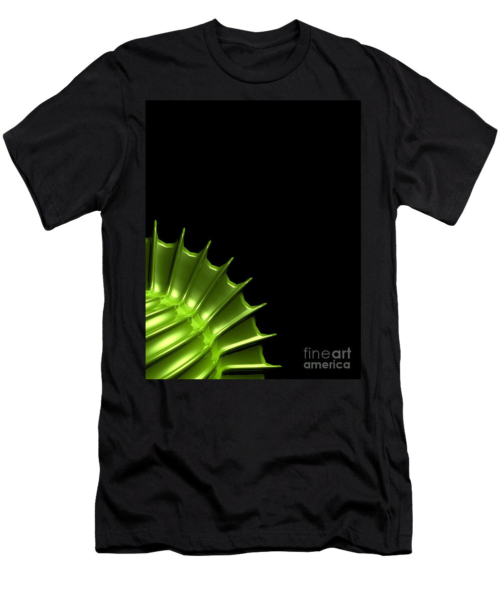 Pod T-Shirt featuring the digital art Green Pod by Phil Perkins