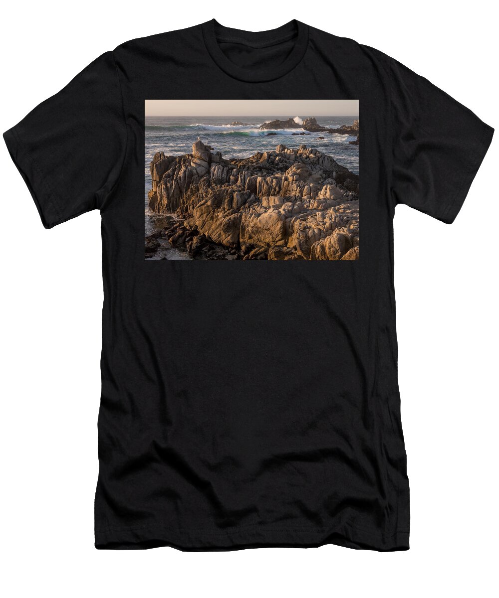 Rocky Coastline T-Shirt featuring the photograph Guardians of the Shore by Derek Dean