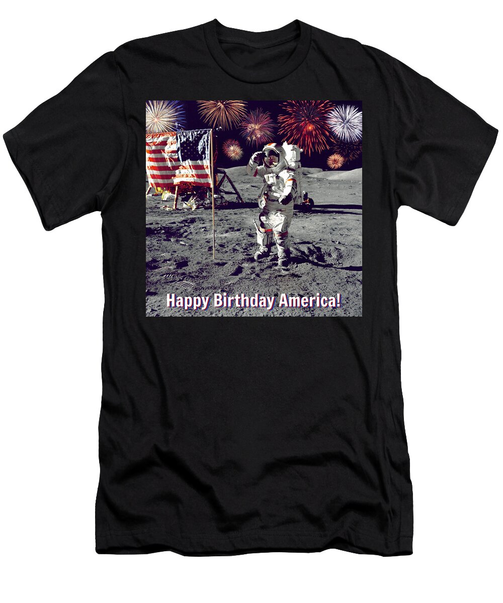 4th Of July T-Shirt featuring the photograph Happy Birthday America by Aurelio Zucco