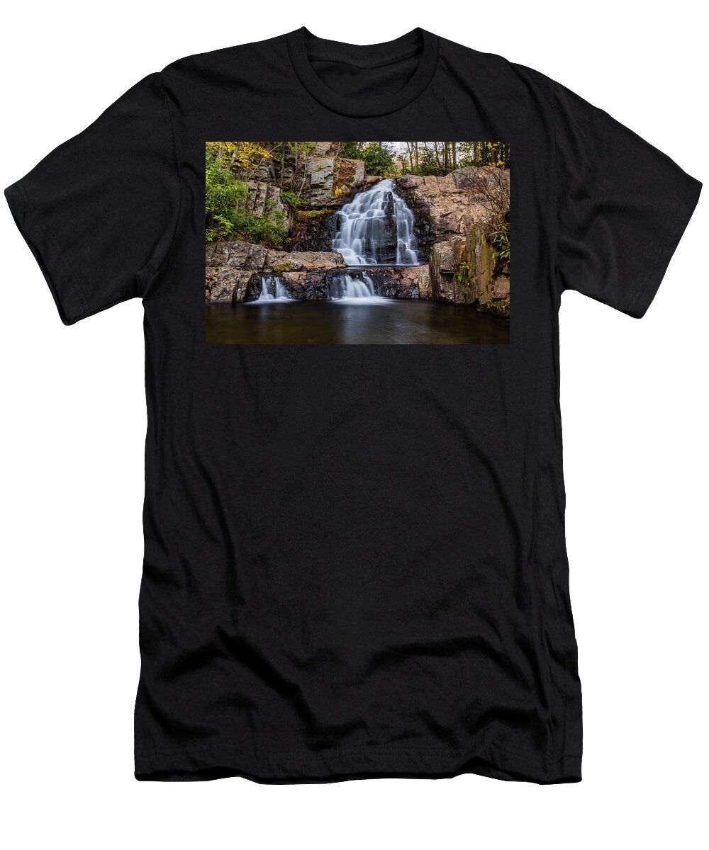 Hawk Falls T-Shirt featuring the photograph Hawk Falls by Joe Kopp