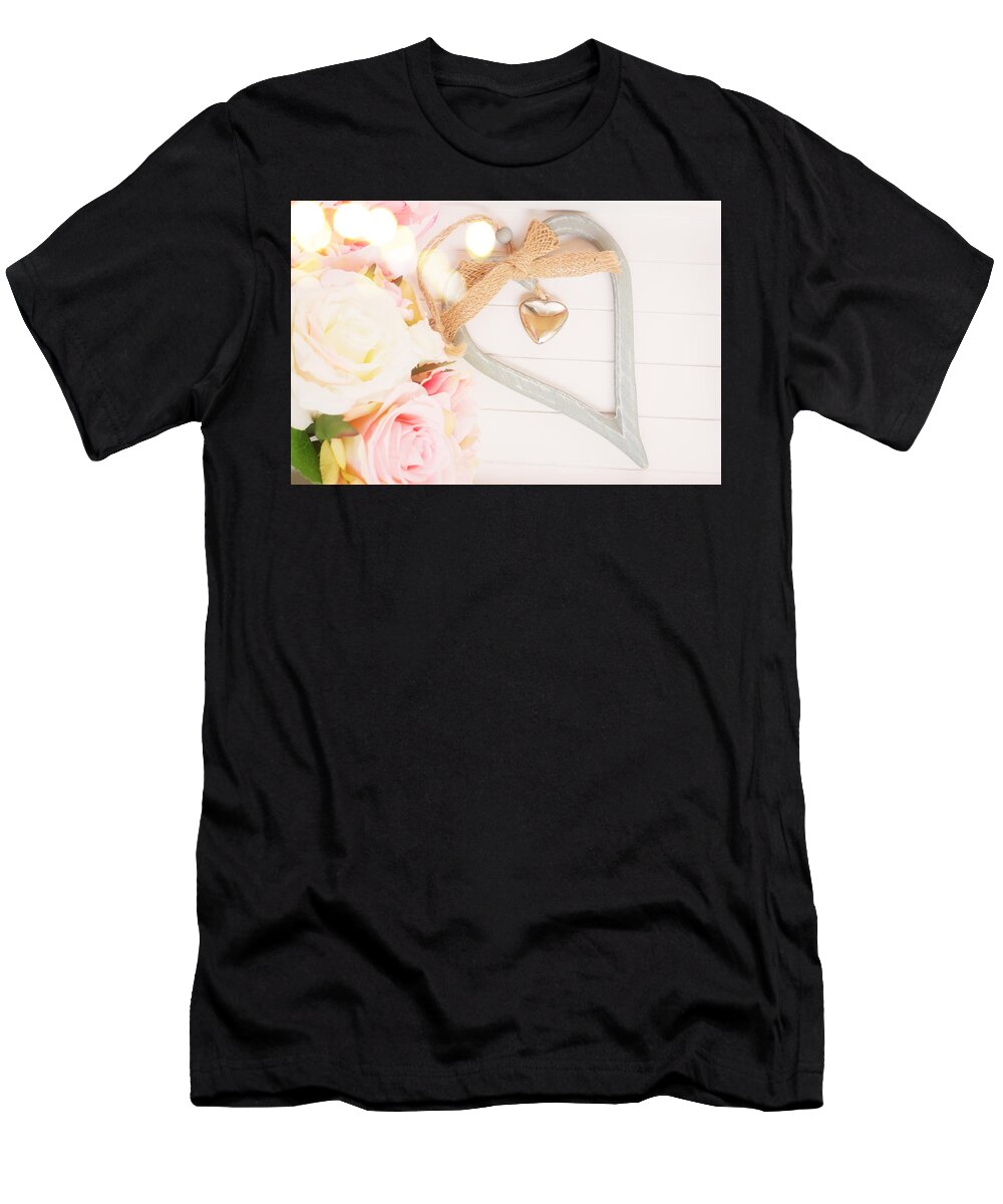 Valentines T-Shirt featuring the photograph Heart of Roses by Anastasy Yarmolovich