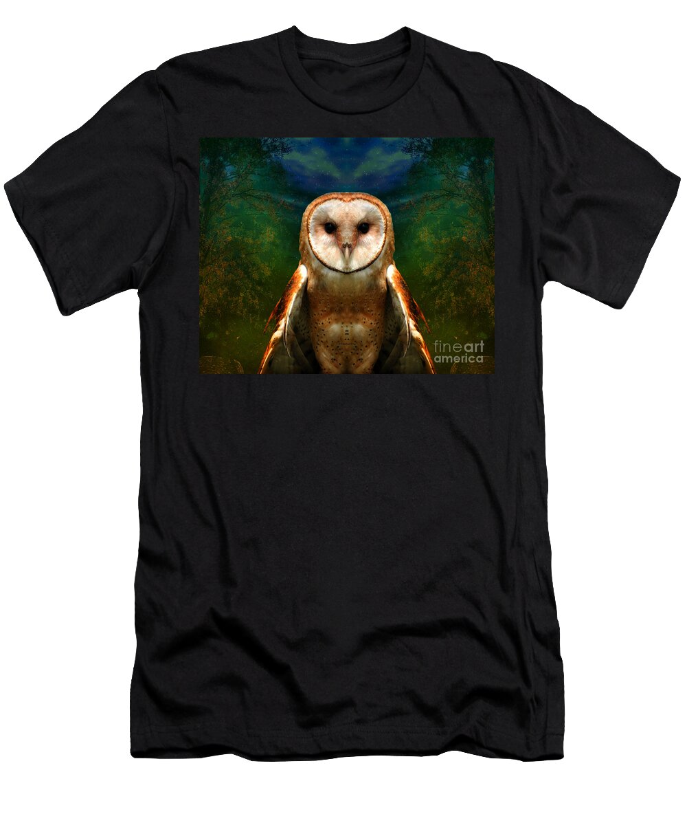 Owl T-Shirt featuring the photograph Her memory enshrouds my heart  by Heather King